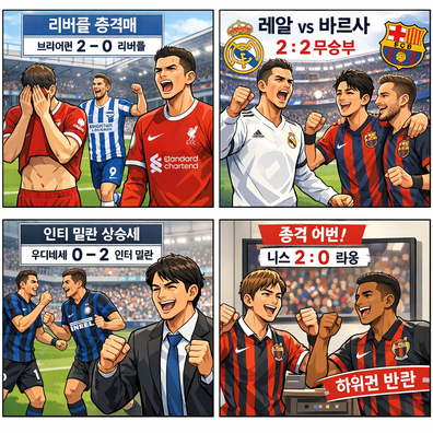 프리미어리그 리버풀 브라이턴에 0대2 충격패세리에A